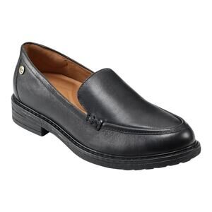 Easy Spirit Women's Jaylin Leather eFlex Slip On Loafers Black Size 8 M